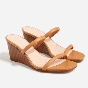 Brand New J.Crew Rich Oak Stacked Wedges 9.5 (Never Worn!)